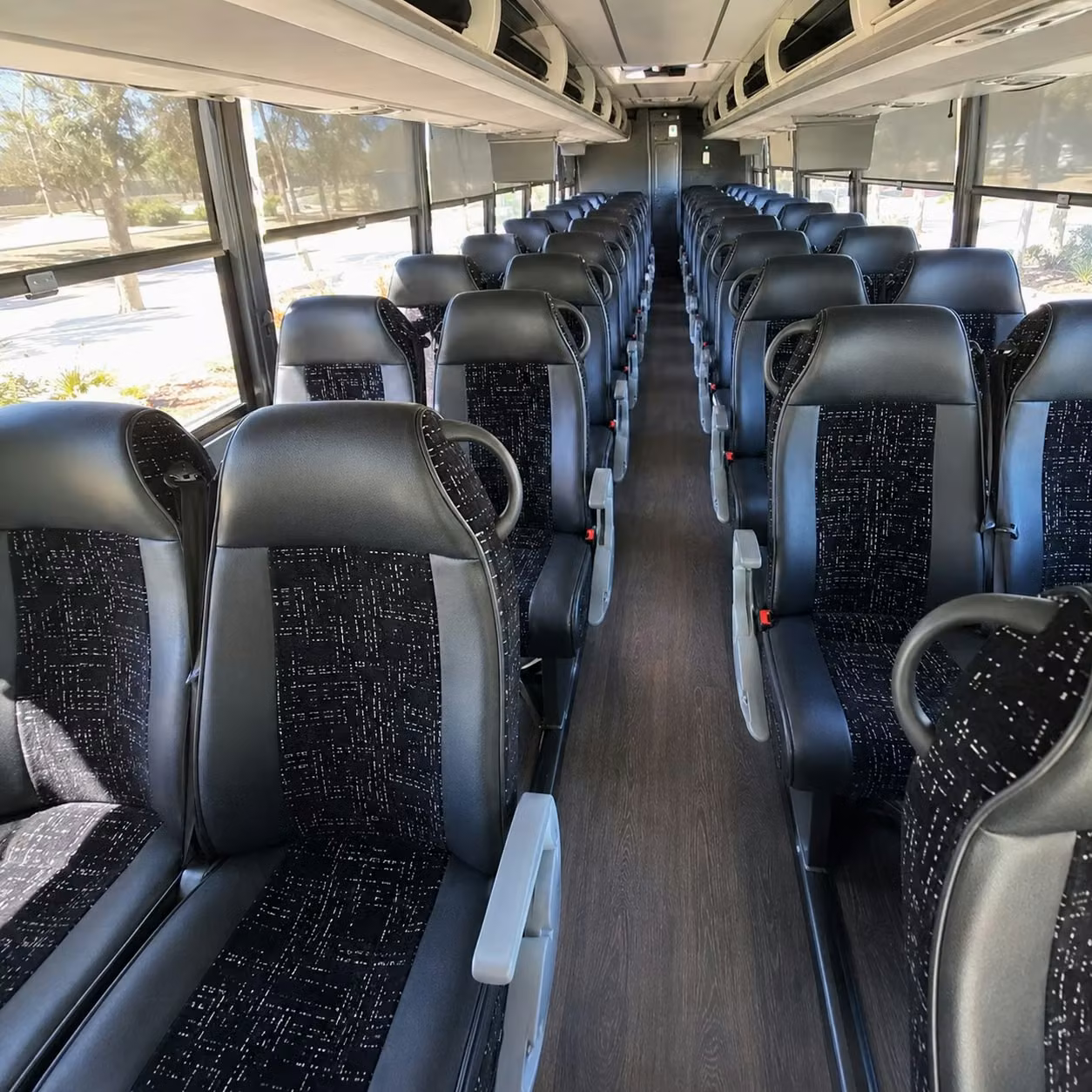 56 passenger charter bus interior